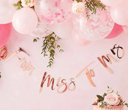 Baby Gold Crepe Paper Banner