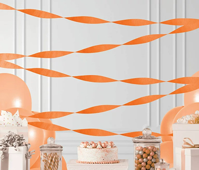 Way to Celebrate Party Orange Crepe Paper