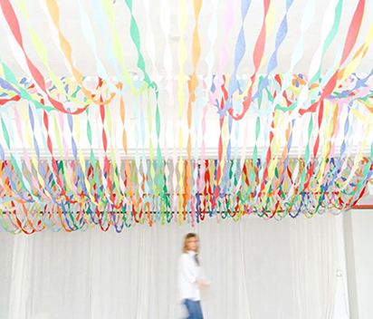 Rainbow Crepe Paper DIY Hanging Party