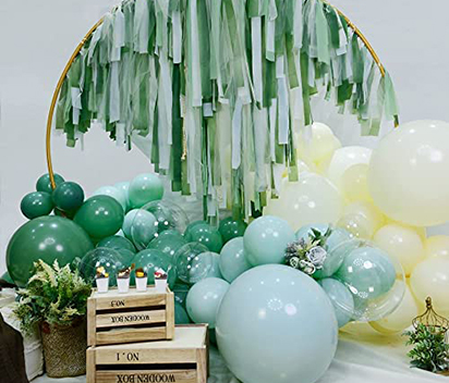 Lime Green Streamers Party Backdrop
