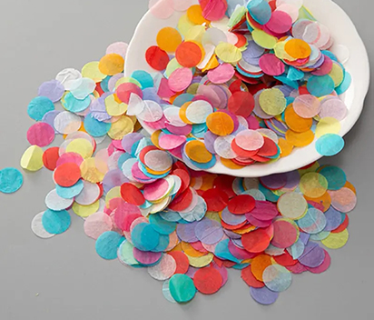 Multicolor Round Tissue Paper Confetti