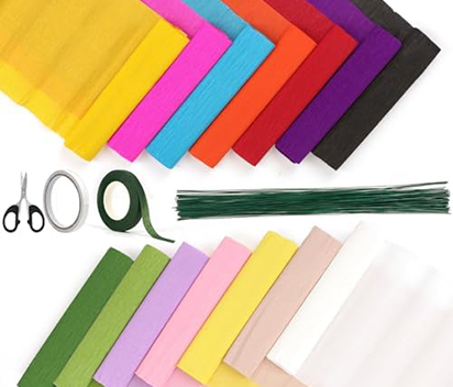 Double sided crepe paper for crafting making