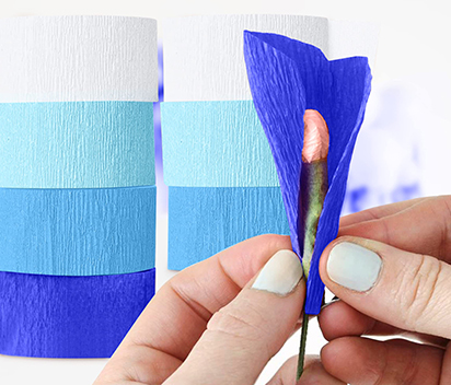 Premium Extra Heavy Blue Crepe Paper